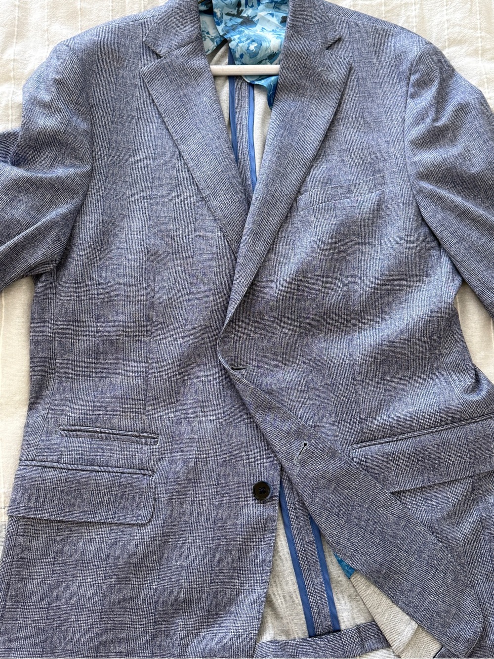 Men's Heathered Light Blue Sport Coat Blazer